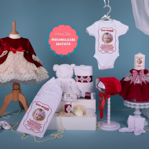 Trusou Botez Fata Yvette Rosu-Burgundy • Amede Bebe Ltd.