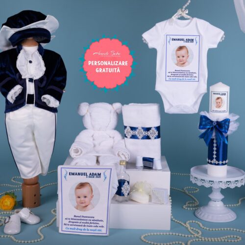 Trusou Botez Baiat Micul Prinț Bleumarin • Amede Bebe Ltd.