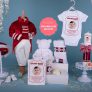 Trusou Costum Botez Baiat 16 Piese Rosu • Amede Bebe Ltd.