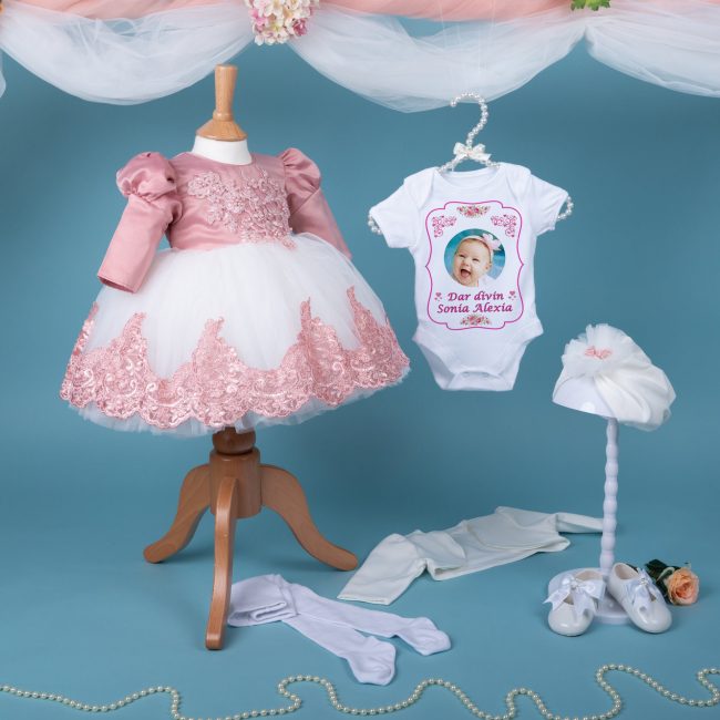 Rochiță Botez Printesa Milla Culoare Roz - Amede Bebe Ltd. Rochiță Botez Printesa Milla Culoare Roz - Amede Bebe Ltd.