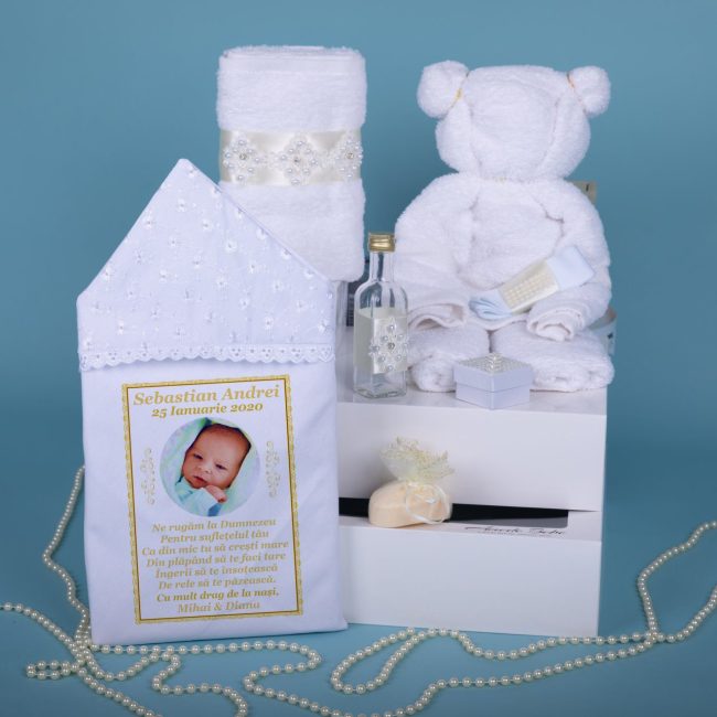 Trusou Biserică Botez Unisex Auriu - AmedeBebe.UK Trusou Biserică Botez Unisex Auriu - AmedeBebe.UK