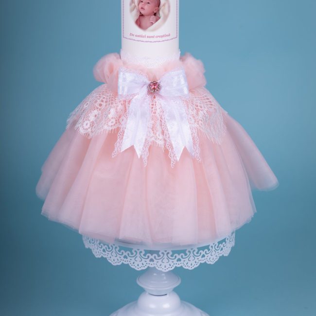 Lumânare Botez Fata Roz Personalizata UK - AmedeBebe.UK Lumânare Botez Fata Roz Personalizata UK - AmedeBebe.UK