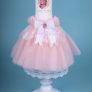 Lumânare Botez Fata Roz Personalizata UK - AmedeBebe.UK