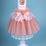 Lumânare Botez Fata Roz Pudra Personalizata UK - AmedeBebe.UK
