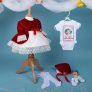 Rochiță Botez Yvette Culoare Rosie - Amede Bebe Ltd.