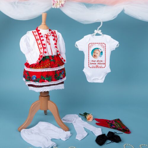 Rochiță Botez Mica Româncuță Port Național – Amede Bebe Ltd. Rochiță Botez Mica Româncuță Port Național - Amede Bebe Ltd.