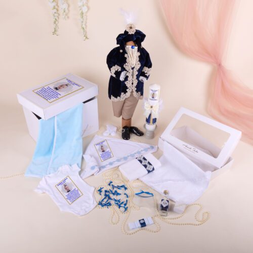 Fabrizio Bleumarin Set Botez Baietel 20 Piese • Amede Bebe Ltd.