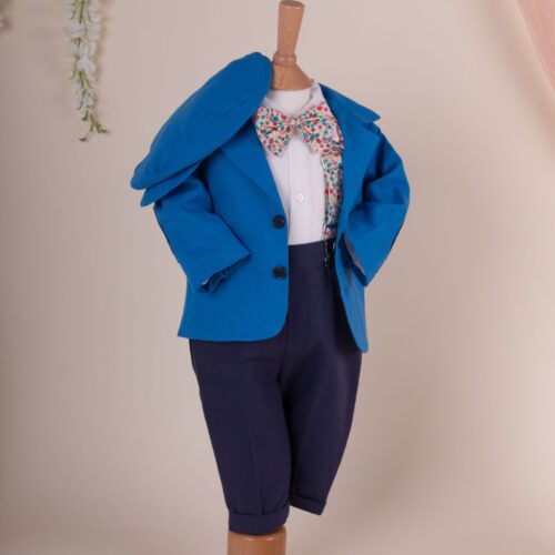 Costumaș Botez Romeo Culoare Albastru și Accesorii Botez