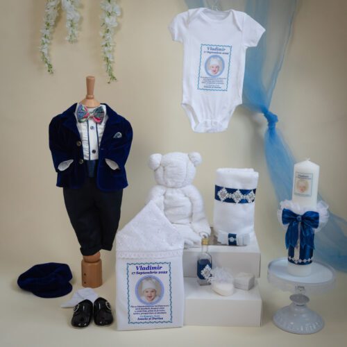SET TRUSOU BOTEZ BAIAT BLEUMARIN RALPH 0-24 luni "Standard" 17 piese