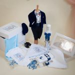 SET TRUSOU BOTEZ BAIAT BLEUMARIN RALPH 0-24 luni "Deluxe" 20 piese