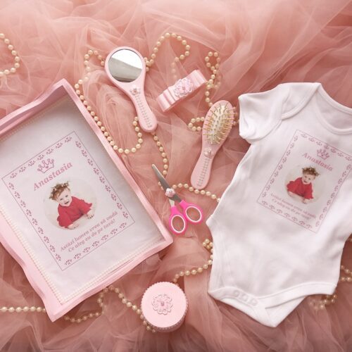 Set Tavita pentru Taiere Mot Roz - Personalizare Poza + Body