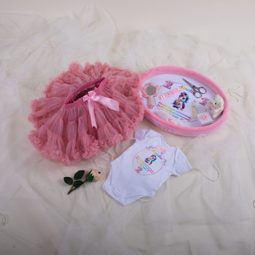Set Moț Roz Catifea Oval+ Ținută Aniversară