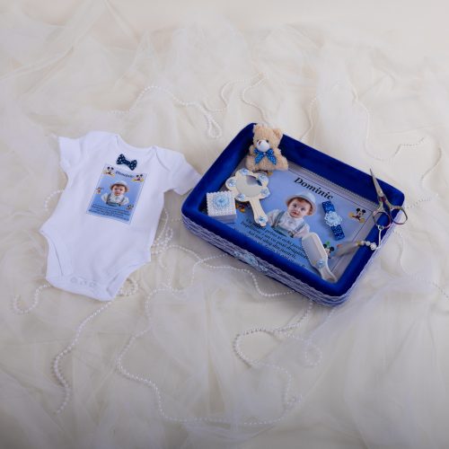 Set Tăvița de Moț Bleumarin Catifelată Pătrată + BODY