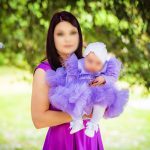 Anne mov/lila - Set trusou botez fată mov/lila 0-24 luni Premium - 28 piese
