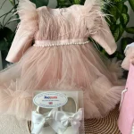 Anne Roz – Set Trusou Botez Fetiță Roz 0-24 luni Premium – 28 Piese