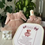 Anne Roz – Set Trusou Botez Fetiță Roz 0-24 luni Premium – 28 Piese